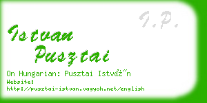 istvan pusztai business card